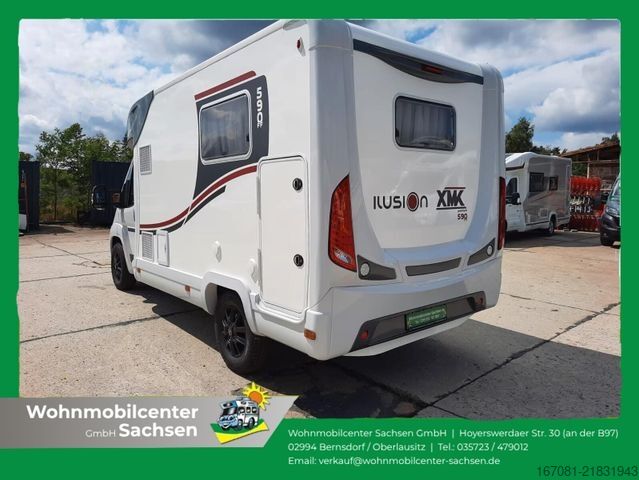 अर्ध-संयोजित कैम्पर ILUSION XMK 590 FFH Premium Tageszulassung