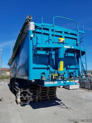 Tipper semitrailer stas S300CX 3-Achs Alu-Kippmulde ca.52 m³ Liftachse