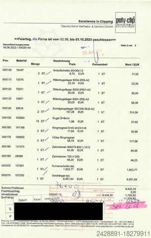 Lõikemasin on täielikult renoveeritud Poly-Clip FCA 3430-18