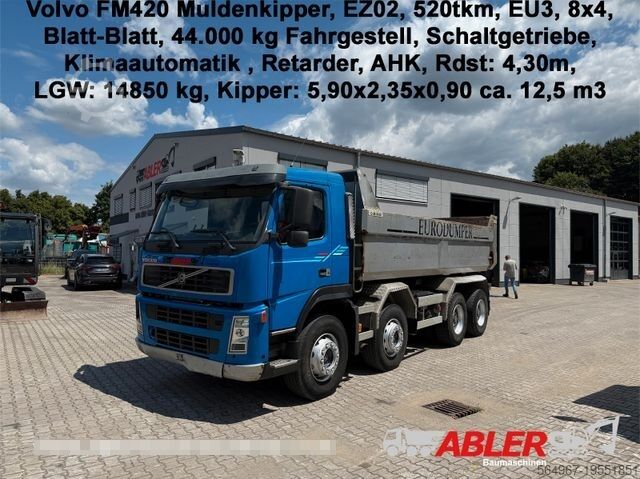 Kipper LKW VOLVO FM420 Muldenkipper AHK Klima Retarder