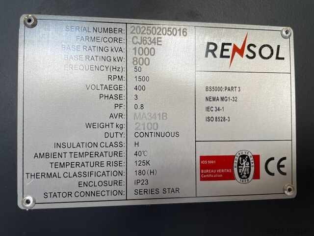 Agregat DPX CJ634E - 1000 kVA Alternator - DPX-33915