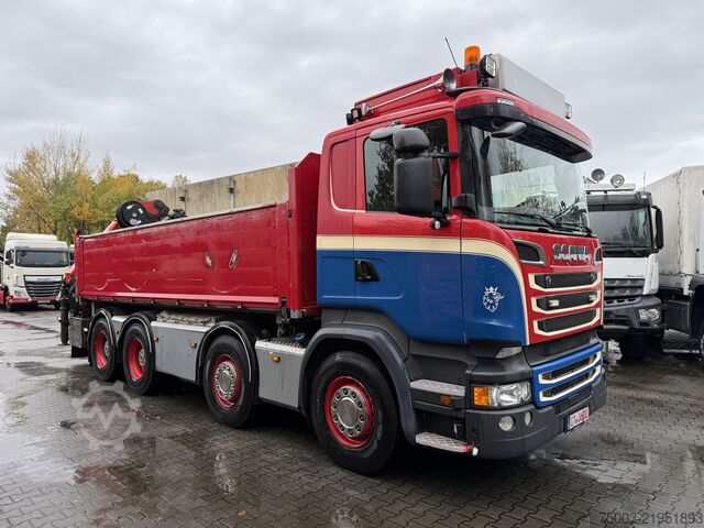 รถดัมพ์ Scania R580 V8 8X4 Kipper Kran Palfinger 22002