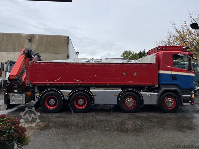 รถดัมพ์ Scania R580 V8 8X4 Kipper Kran Palfinger 22002