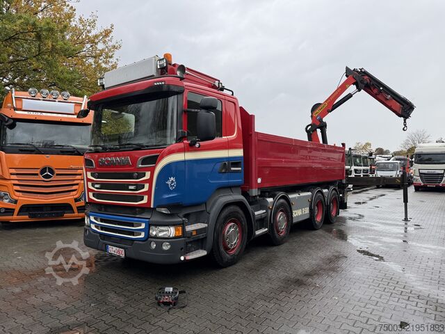 รถดัมพ์ Scania R580 V8 8X4 Kipper Kran Palfinger 22002