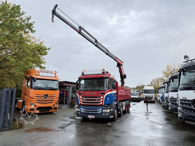 รถดัมพ์ Scania R580 V8 8X4 Kipper Kran Palfinger 22002