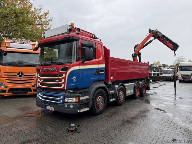 เครนติดตั้งบนรถบรรทุก Scania R580 V8 8X4 Kipper Kran Palfinger 22002