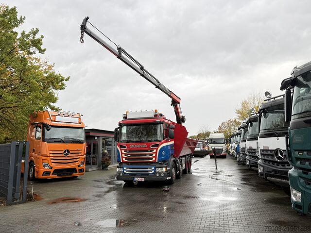 เครนติดตั้งบนรถบรรทุก Scania R580 V8 8X4 Kipper Kran Palfinger 22002