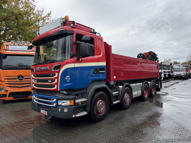 เครนติดตั้งบนรถบรรทุก Scania R580 V8 8X4 Kipper Kran Palfinger 22002