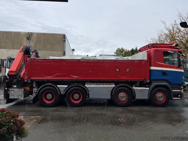 เครนติดตั้งบนรถบรรทุก Scania R580 V8 8X4 Kipper Kran Palfinger 22002