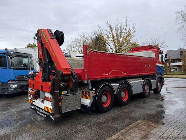 เครนติดตั้งบนรถบรรทุก Scania R580 V8 8X4 Kipper Kran Palfinger 22002