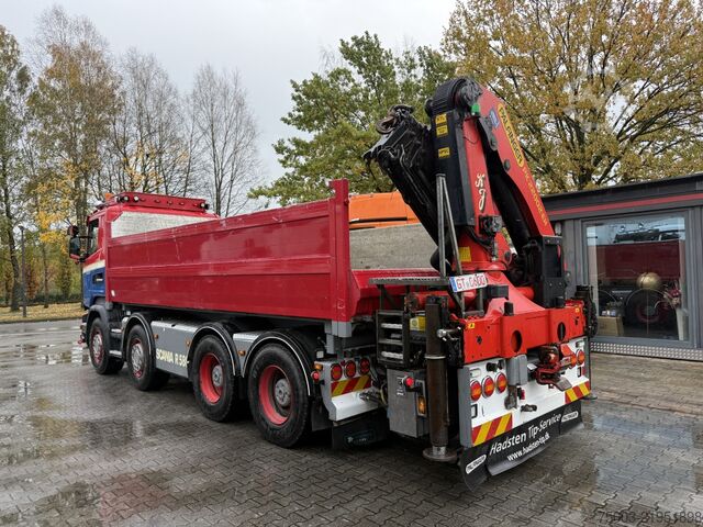 เครนติดตั้งบนรถบรรทุก Scania R580 V8 8X4 Kipper Kran Palfinger 22002
