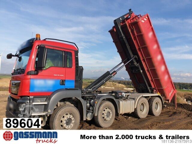 Camião porta-contentores de gancho MAN TGS 32.420 8x4 BL