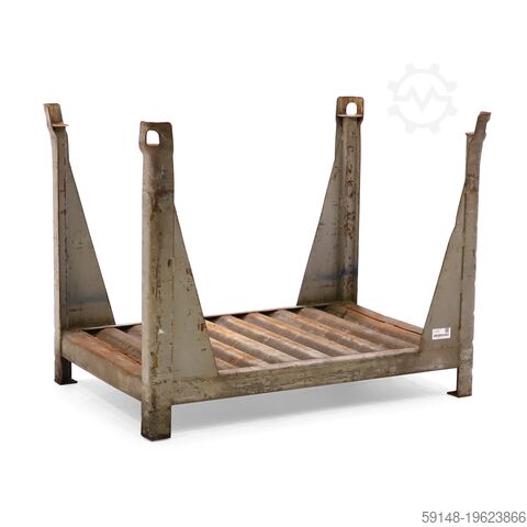 Gebrauchte Stapelboxen Stahl feste Konstruktion Stapelbehälter mit vier offenen Wänden, L: Kruizinga 98-535GB