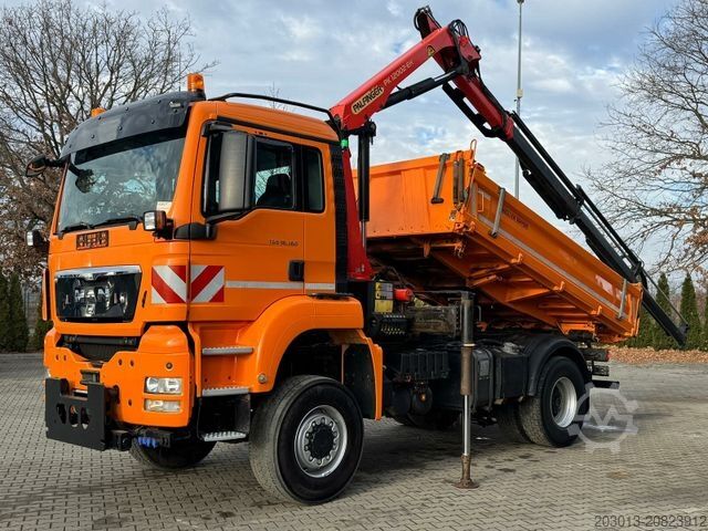 Autokran MAN TGS 18.360 4x4 Kipper Kran PALFINGER Winterd.