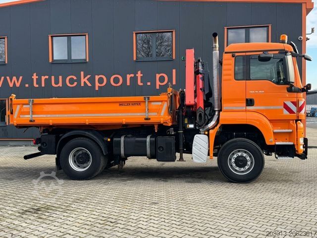 Kipper LKW MAN TGS 18.360 4x4 Kipper Kran PALFINGER Winterd.