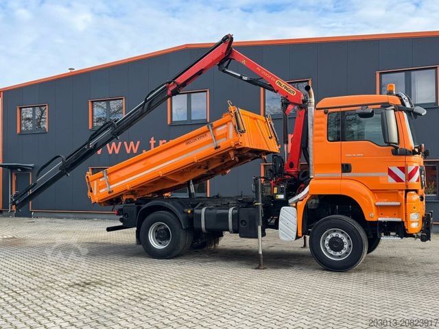 Kipper LKW MAN TGS 18.360 4x4 Kipper Kran PALFINGER Winterd.