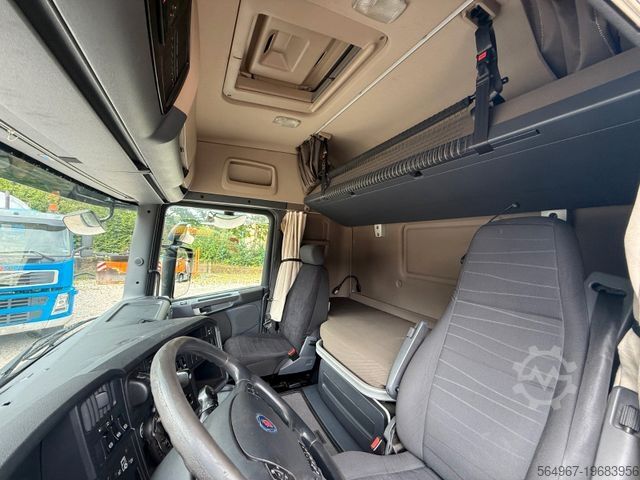 Truk bak datar dengan terpal SCANIA R450 Pritsche Bordwand Edscha AHK LBW Retarder