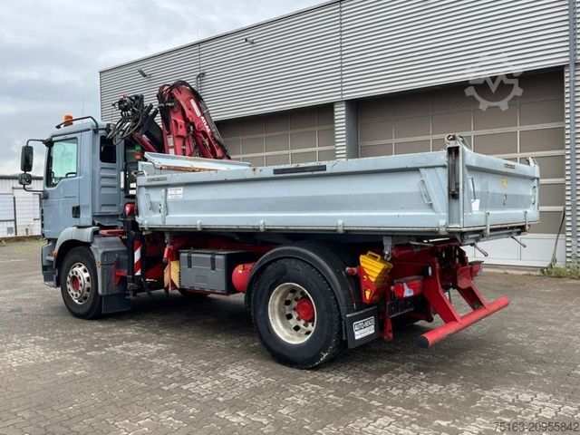 Lori pembuangan MAN TG-M 18.340 4x2  2-Achs Kipper Kran Funk nur 200