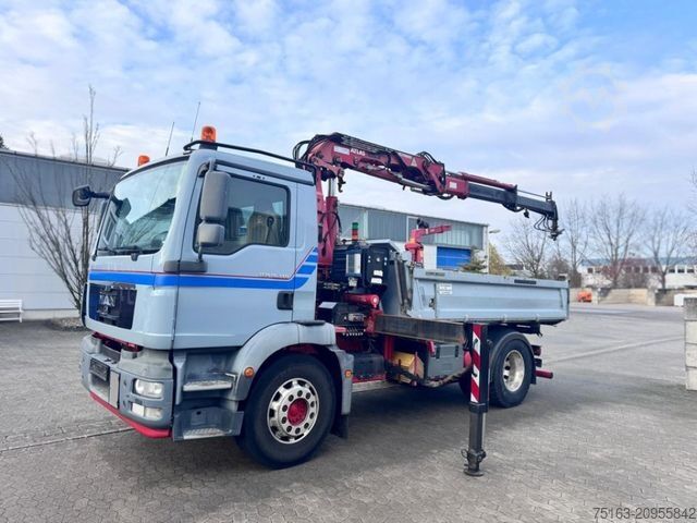 Lori pembuangan MAN TG-M 18.340 4x2  2-Achs Kipper Kran Funk nur 200