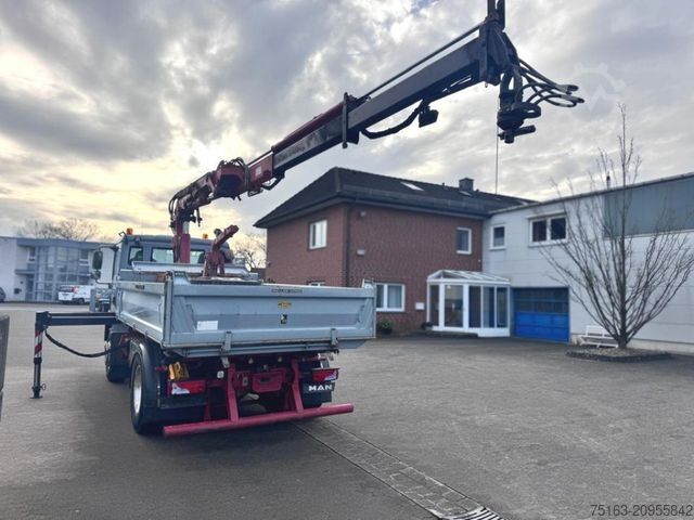 Lori pembuangan MAN TG-M 18.340 4x2  2-Achs Kipper Kran Funk nur 200