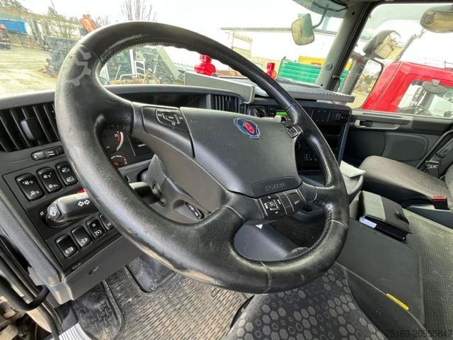 平床トラック（シート付き） SCANIA G 410 6x2 Pritsche Heckkran Palfinger PK 27002