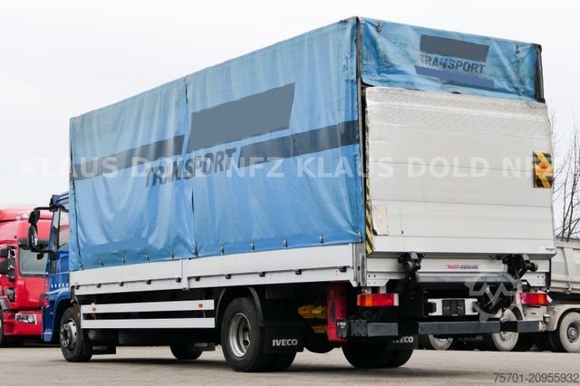 Kamion s ravnom platformom i ceradom IVECO 120E25 Eurocargo Pritsche Plane Bordwände LBW E5