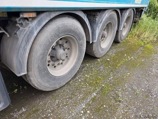 Polpriklopnik s premičnim dnom REISCH 65 cbm Schubboden, BPW Trommel, Kornschieber