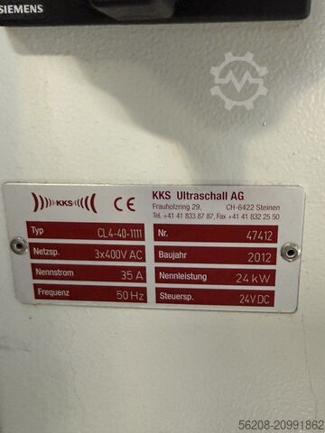 เครื่องทำความสะอาดด้วยคลื่นเสียงอัลตร้าโซนิค 4 ห้อง KKS CL4-40-1111