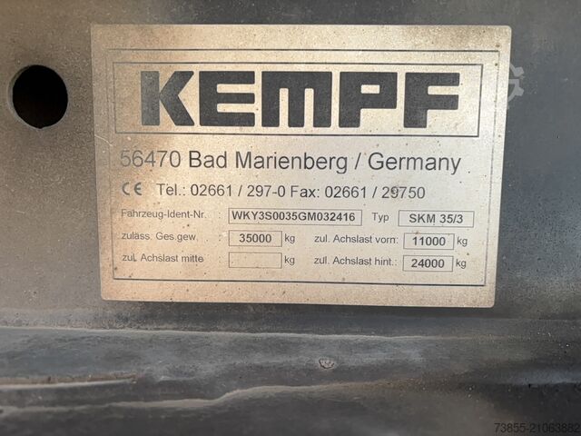 ダンプトレーラー Kempf 3-axle aluminium tipper semi-trailer