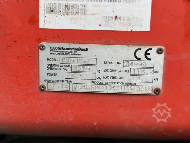 ミニショベル KUBOTA KX080-4    Rototilt RS30  + Sortier/Greifmodul