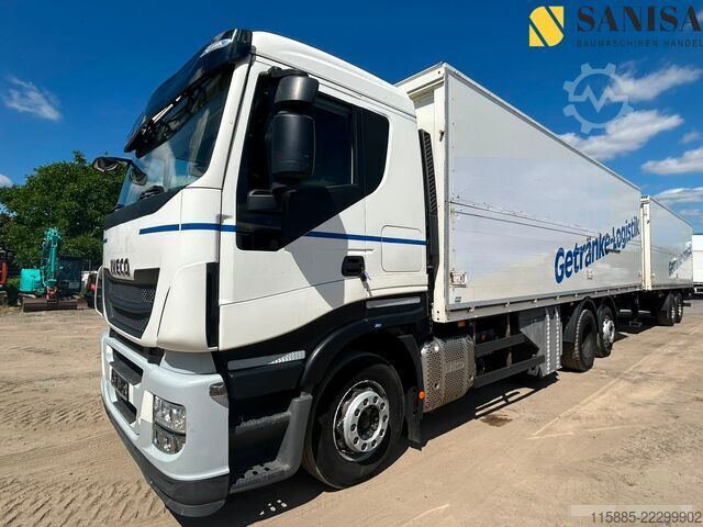 Camión de bebidas Iveco Stralis AS260S42/2x LBW/Schwenkwand/Zug