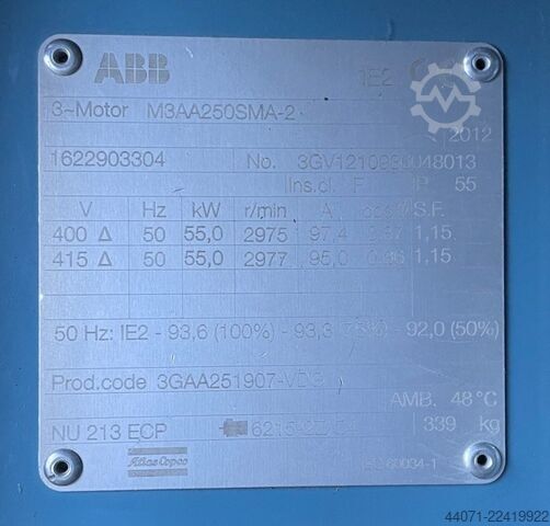 Vida kompresörü GA55FF Atlas Copco GA55FF