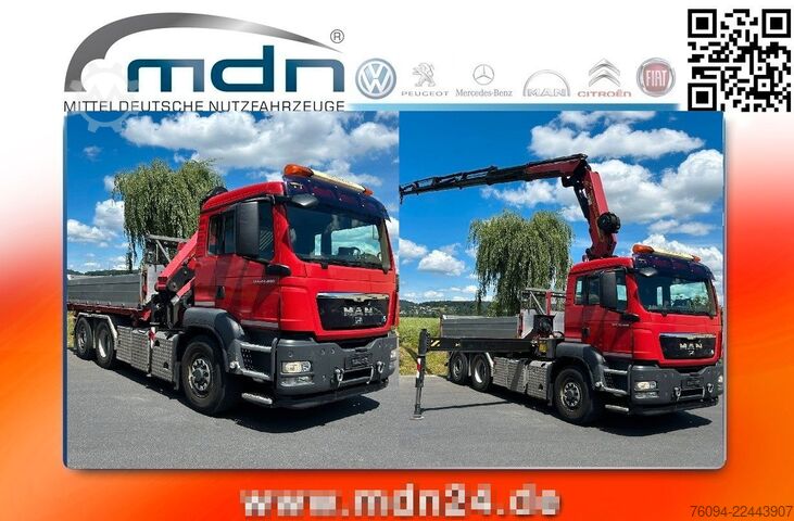 รถดัมพ์ MAN TGS 28.480 6x4-4 ALLRAD KRAN 19m SEILWINDE Wechs
