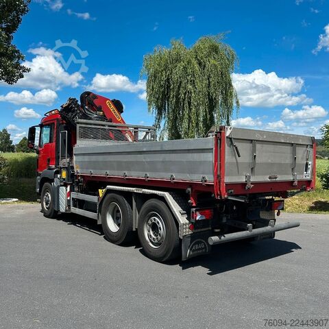 รถดัมพ์ MAN TGS 28.480 6x4-4 ALLRAD KRAN 19m SEILWINDE Wechs