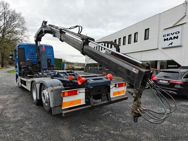 Sistem lengan pengait MAN TGX 26.400 Container Hyvalift Crane HIAB 144