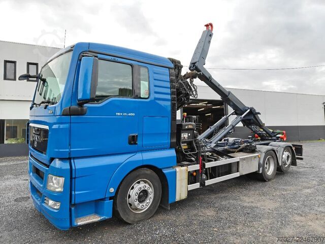 Sistem lengan pengait MAN TGX 26.400 Container Hyvalift Crane HIAB 144