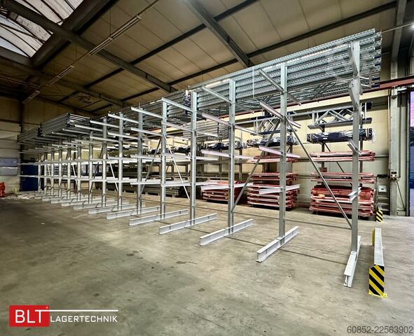 Konsoolriiul ca. 18,45 lfm Kragarmregal Doppelseitig H:400 cm 500 Kg/Arm