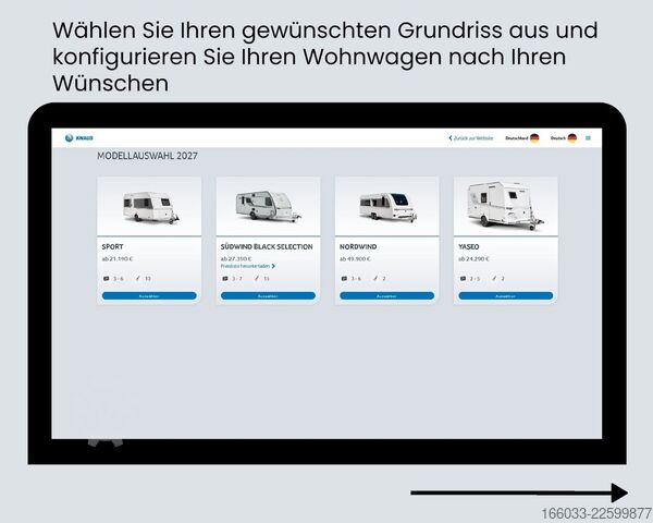Karavāna KNAUS Südwind 500 QDK Black Sel.27*Wunschkonfiguration