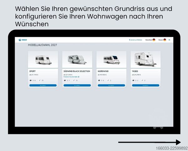 Karavāna KNAUS Südwind 460 EU Black Sel. 27*Wunschkonfiguration