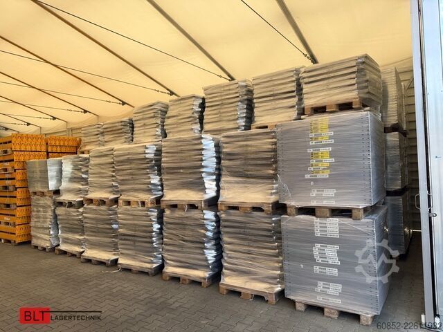 Modulreol ca. 3,06 lfm. Fachbodenregale META Clip, H: 250 cm , T: 40 cm , 100 kg pro Ebene