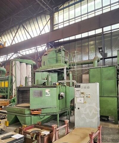 İki döner tablalı tabla tipi kumlama makinesi. STEM 14x6/2S/2WX1M