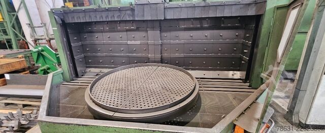 İki döner tablalı tabla tipi kumlama makinesi. STEM 14x6/2S/2WX1M