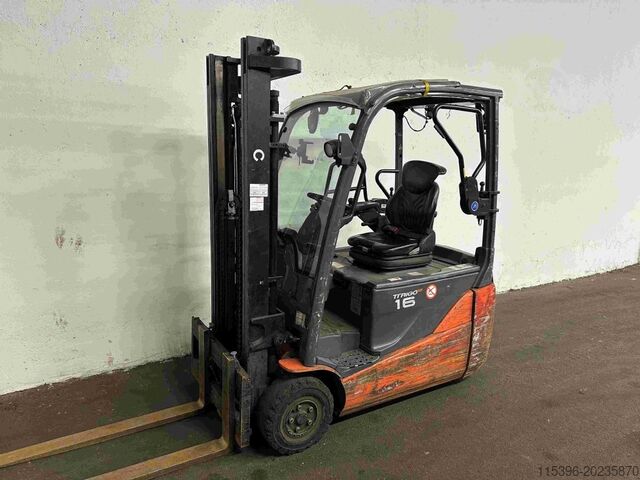 Elektrisk trehjulsgaffeltruck Toyota 8FBE16T - FREIHUB-Mast !!
