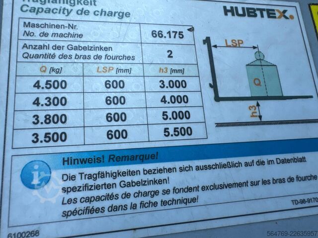 четирипосочен мотокар Hubtex DQ45 G //LPG//Triple//Only 1116 hours !