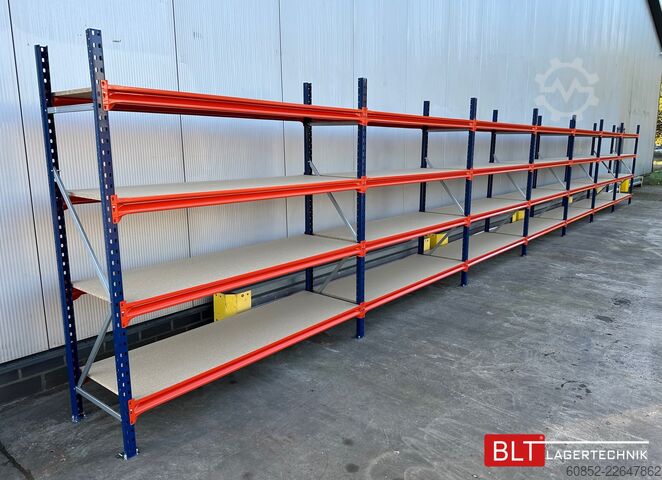 Geniş açıklıklı depolama rafı ca. 57 lfm. Weitspannregale H: 200 cm T: 60 cm , 400 kg Fachlast , 4 Ebenen