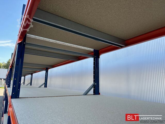 Weitspannregal ca. 13,35 lfm. Weitspannregale H: 200 cm T: 80 cm , 400 kg Fachlast , 4 Ebenen