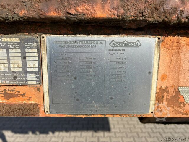 Prikolica s platformom Nooteboom OVB-73-04, 73 tons Ballast trailer, 4 axles, 3 ...