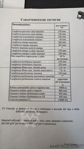 флексографічна друкарська машина MALBATE MECAFORMAT 270