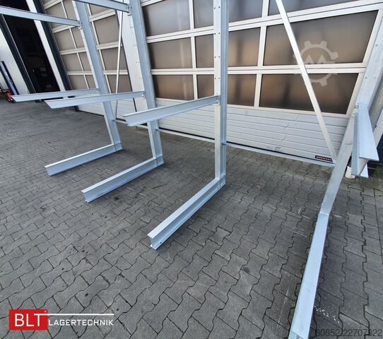 Konzolový regál ca. 4,02 lfm. Kragarmregal  H:400cm T: 137 cm , 500 kg/Arm , 4 Lagerebenen