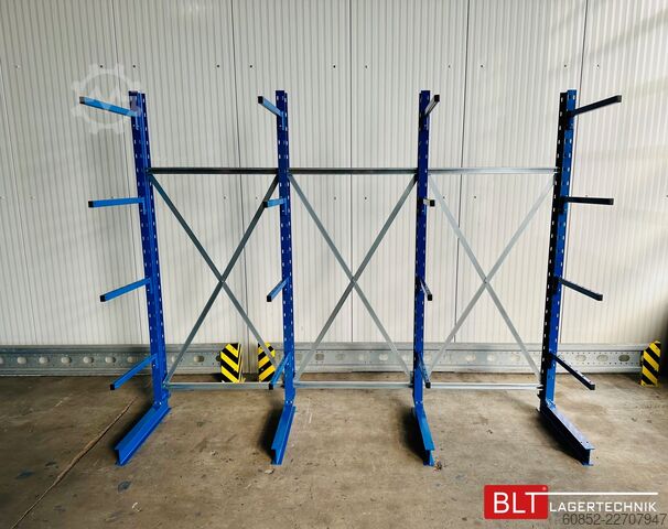 Rak lengan cantilever ca. 3,15 lfm. Kragarmregal Langgutregal H: 250 cm 140 kg/Arm META Multistrong